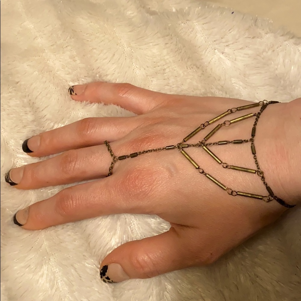 Ring bracelet combo hippy boho jewelry for hand